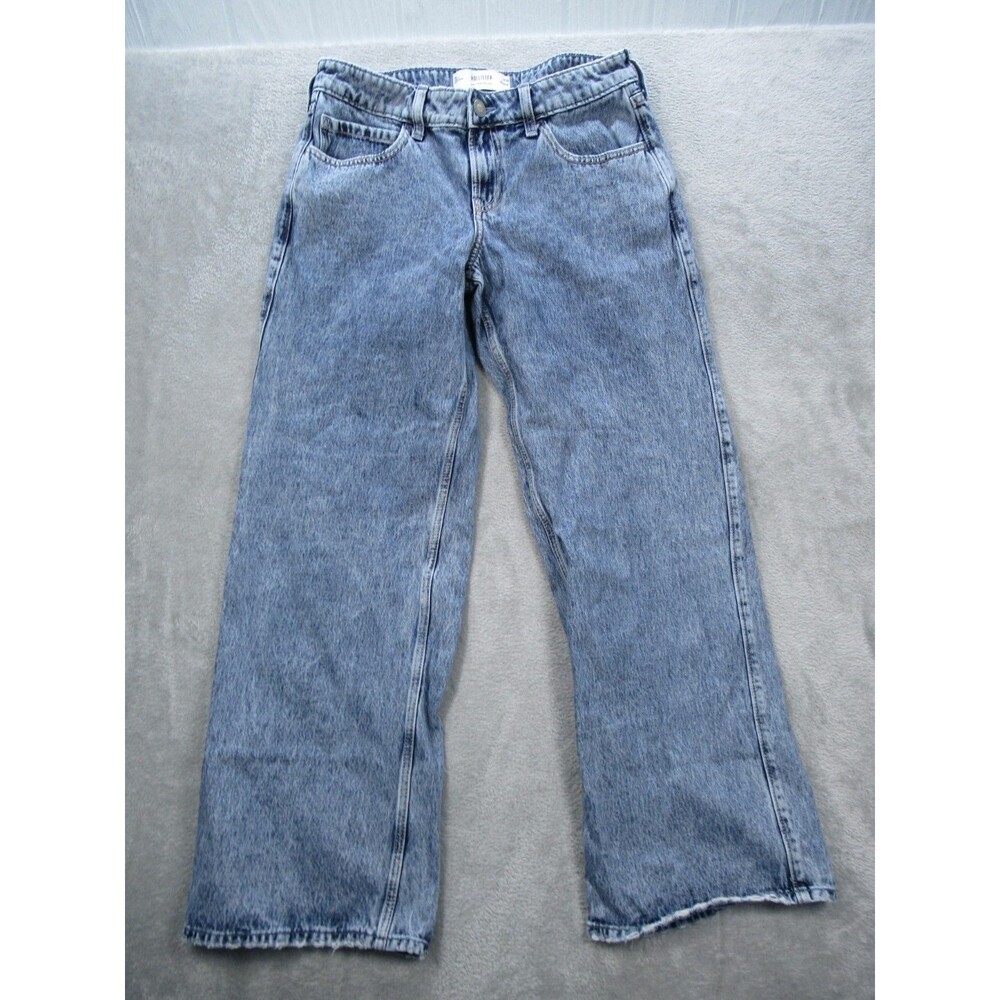 Hollister Jeans Womens Sz. 6R (Fits 28x28) Low-Rise Baggy Blue Y2K Skater